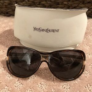 YSL tortoiseshell sunglasses with case